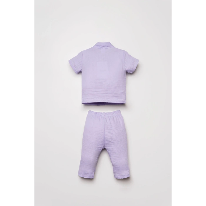 U.S POLO ASSN. KIZ BEBEK GÖMLEK PİJAMA TAKIM - K.LİLA