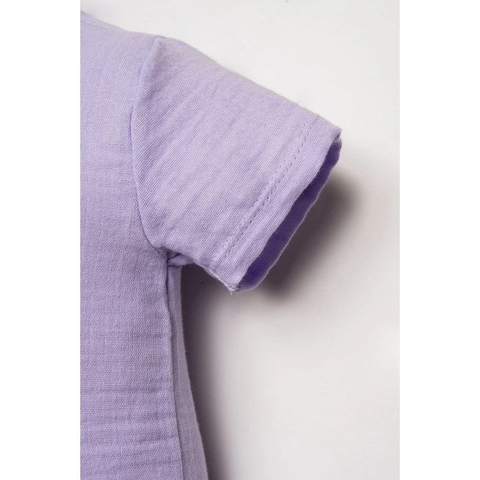 U.S POLO ASSN. KIZ BEBEK GÖMLEK PİJAMA TAKIM - K.LİLA