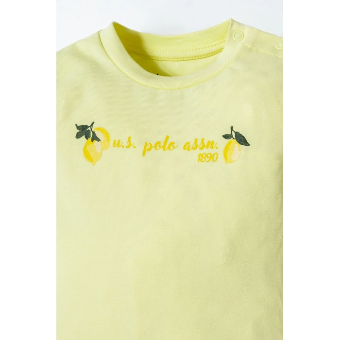 U.S POLO ASSN. KIZ BEBEK ŞORT T-SHIRT TAKIM - Sarı