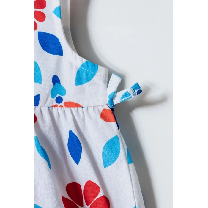 U.S POLO ASSN. KIZ BEBEK KÜLOTLU DOKUMA ELBİSE - MAVİ-TURUNCU