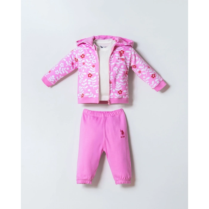 U.S ASSN. KIZ BEBEK 3 LÜ TAKIM - PEMBE