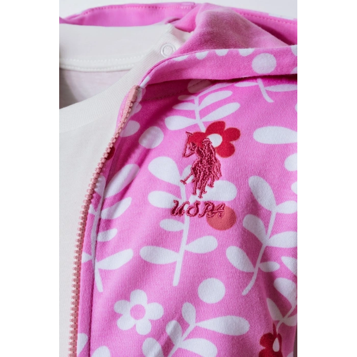 U.S ASSN. KIZ BEBEK 3 LÜ TAKIM - PEMBE