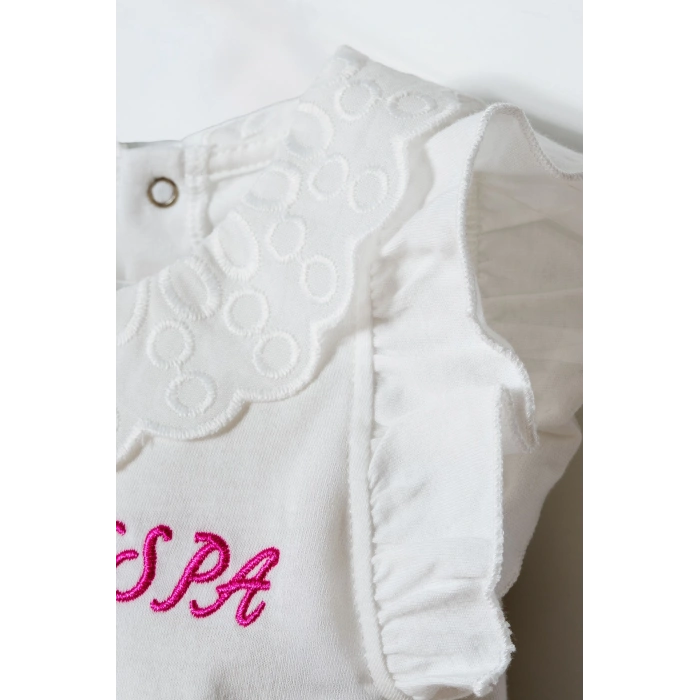 U.S POLO ASSN. KIZ BEBEK ŞORT T-SHIRT TAKIM - Beyaz