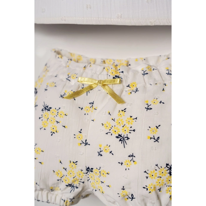 U.S POLO ASSN. ŞORT T-SHIRT TAKIM - BEYAZ-SARI