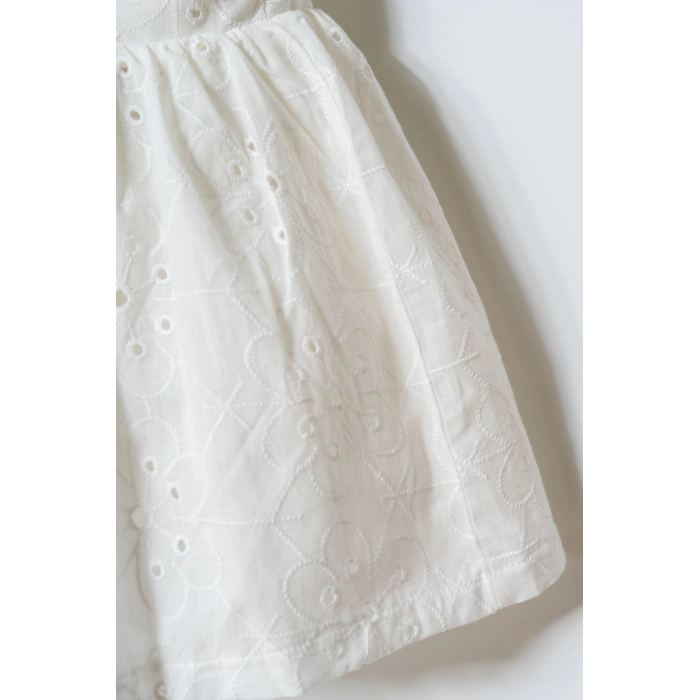 U.S POLO ASSN. KIZ BEBEK DANTEL ELBİSE - Beyaz