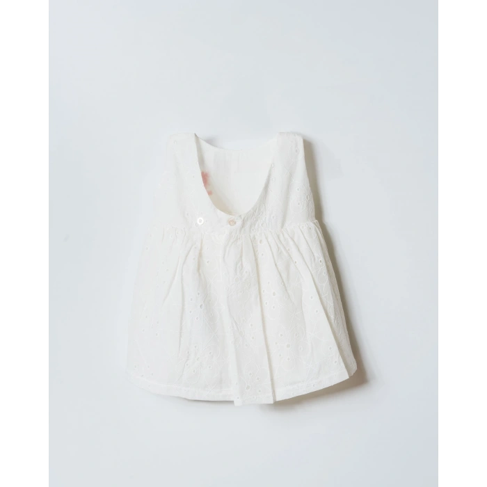 U.S POLO ASSN. KIZ BEBEK DANTEL ELBİSE - Beyaz