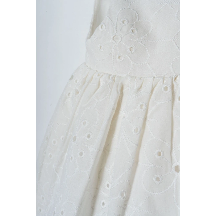 U.S POLO ASSN. KIZ BEBEK DANTEL ELBİSE - Beyaz