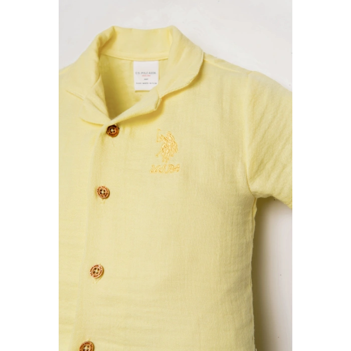 U.S POLO ASSN. KIZ BEBEK GÖMLEK PİJAMA TAKIM - A.SARI