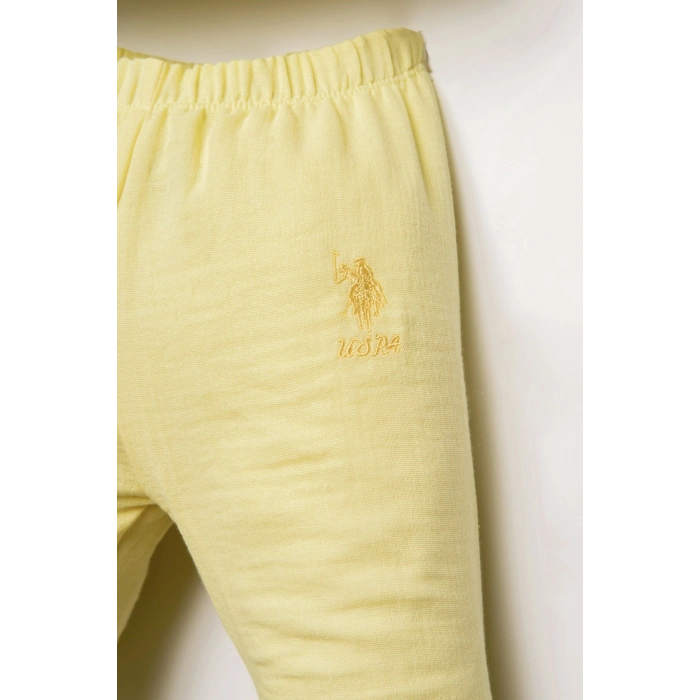 U.S POLO ASSN. KIZ BEBEK GÖMLEK PİJAMA TAKIM - A.SARI