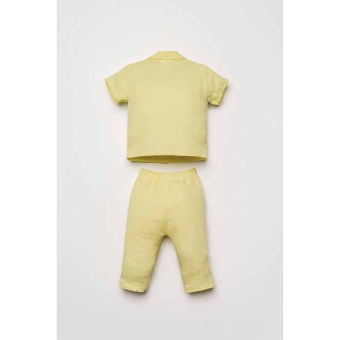 U.S POLO ASSN. KIZ BEBEK GÖMLEK PİJAMA TAKIM - A.SARI