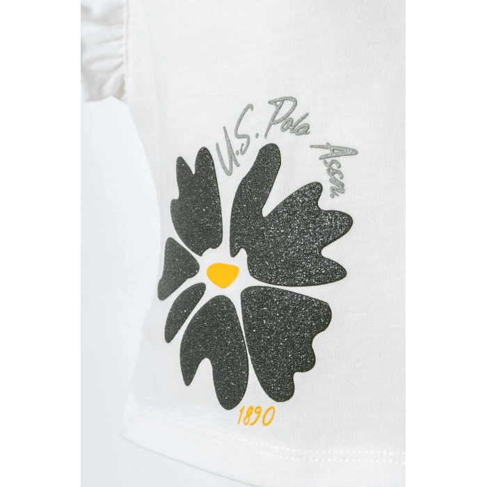 U.S POLO ASSN. KIZ BEBEK ŞORT T-SHIRT TAKIM - BEYAZ-YEŞİL