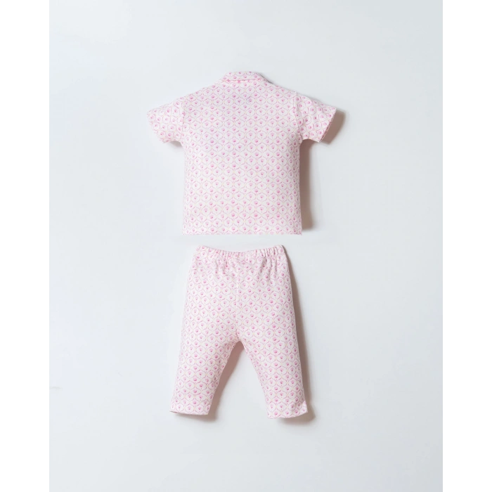 U.S POLO ASSN. KIZ BEBEK GÖMLEK PİJAMA TAKIM - EKRU