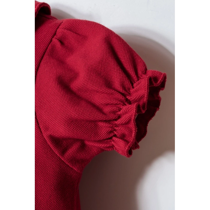 U.S POLO ASSN. KIZ BEBEK PİKE ELBİSE - KIRMIZI