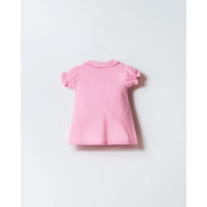 U.S POLO ASSN. KIZ BEBEK PİKE ELBİSE - PEMBE