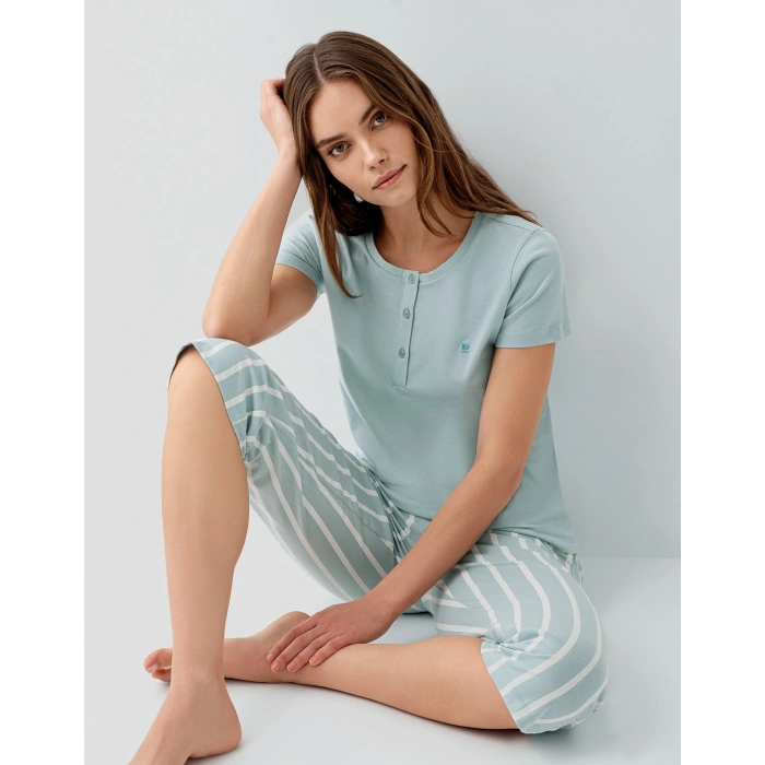 PIERRE CARDIN KADIN KAPRİ İKİLİ TAKIM - SOFT YEŞİL