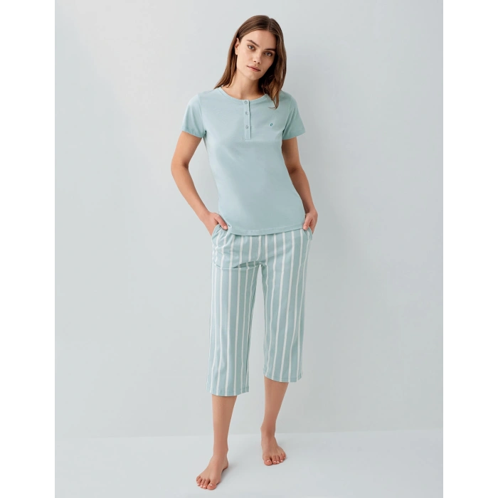 PIERRE CARDIN KADIN KAPRİ İKİLİ TAKIM - SOFT YEŞİL