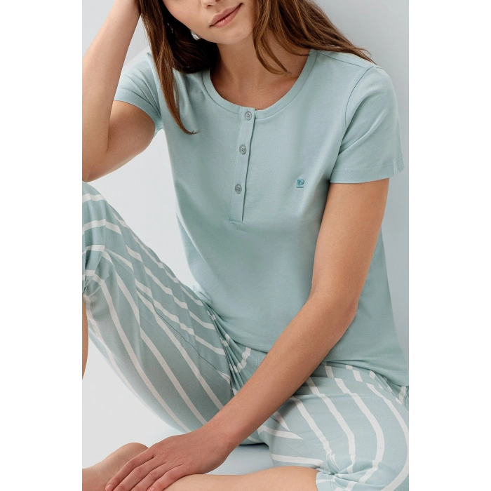 PIERRE CARDIN KADIN KAPRİ İKİLİ TAKIM - SOFT YEŞİL