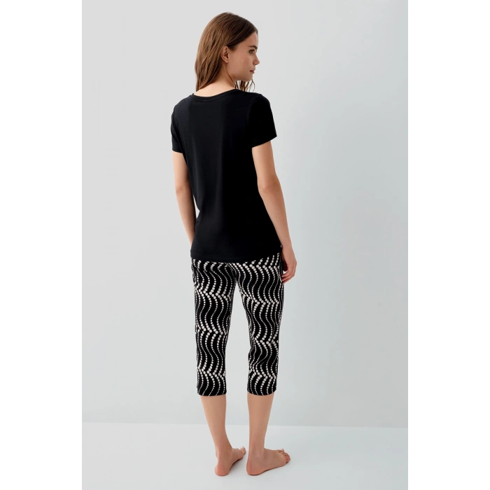 PIERRE CARDIN KADIN KAPRİ İKİLİ TAKIM - siyah