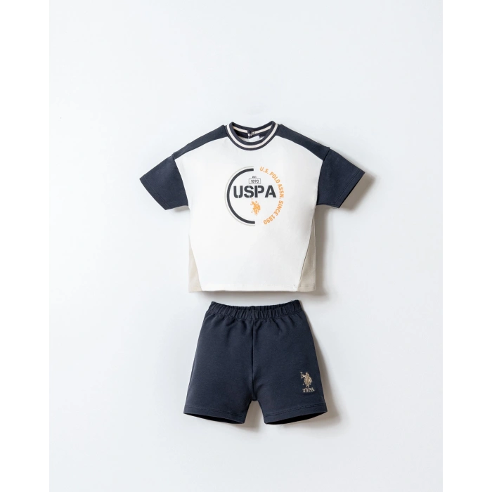 U.S.POLO ASSN. ERKEK BEBEK ŞORT T-SHIRT TAKIM - FÜME