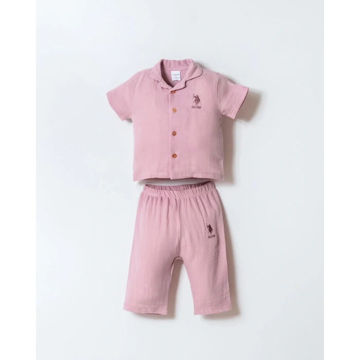 U.S POLO ASSN. KIZ BEBEK GÖMLEK PİJAMA TAKIM - A.LİLA
