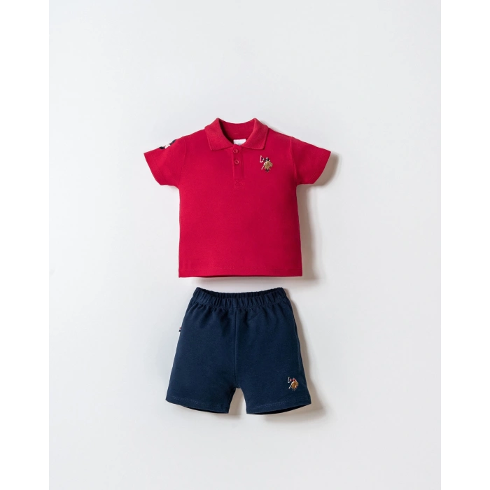 U.S.POLO ASSN. ERKEK BEBEK ŞORT T-SHIRT TAKIM - KIRMIZI