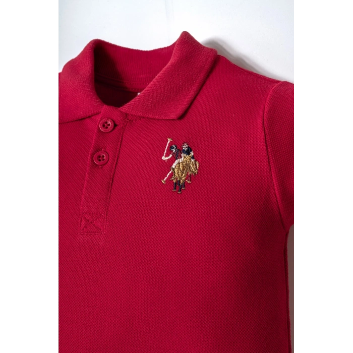 U.S.POLO ASSN. ERKEK BEBEK ŞORT T-SHIRT TAKIM - KIRMIZI