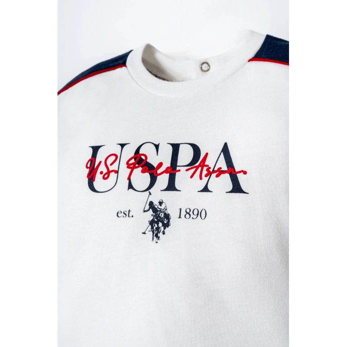 U.S.POLO ASSN. ERKEK BEBEK ŞORT T-SHIRT TAKIM - Beyaz