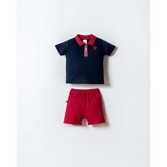 U.S.POLO ASSN. ERKEK BEBEK ŞORT T-SHIRT TAKIM - LACİVERT