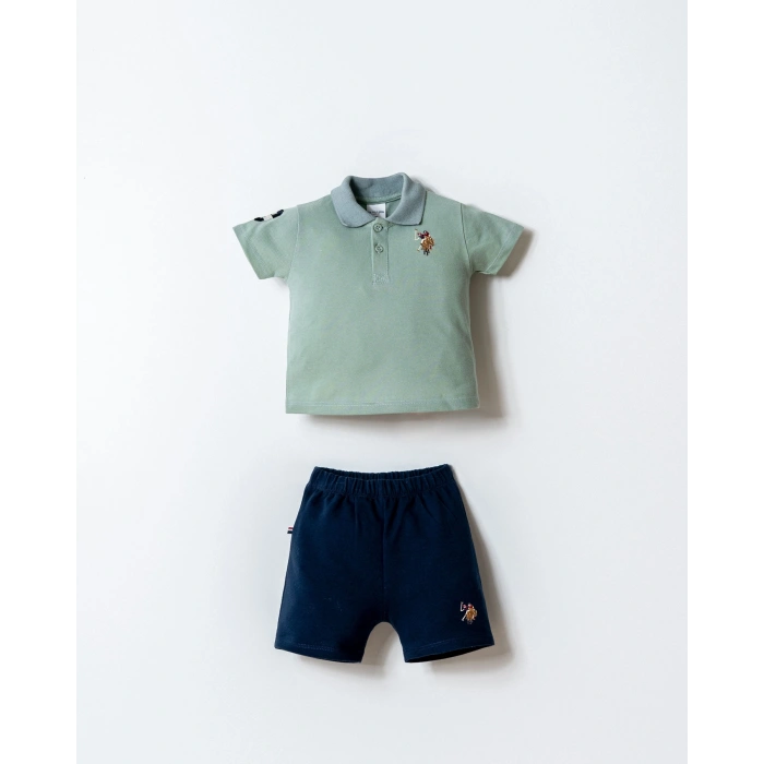 U.S.POLO ASSN. ERKEK BEBEK ŞORT T-SHIRT TAKIM - Yeşil
