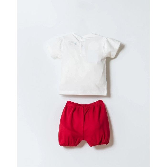 U.S POLO ASSN. KIZ BEBEK ŞORT T-SHIRT TAKIM - Beyaz