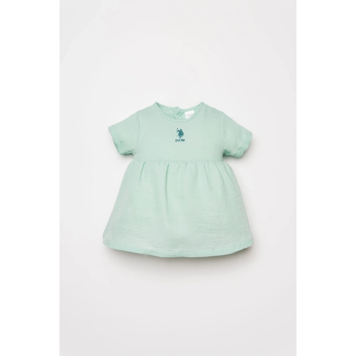 U.S POLO ASSN. KIZ BEBEK MÜSLİN ELBİSE - NİL