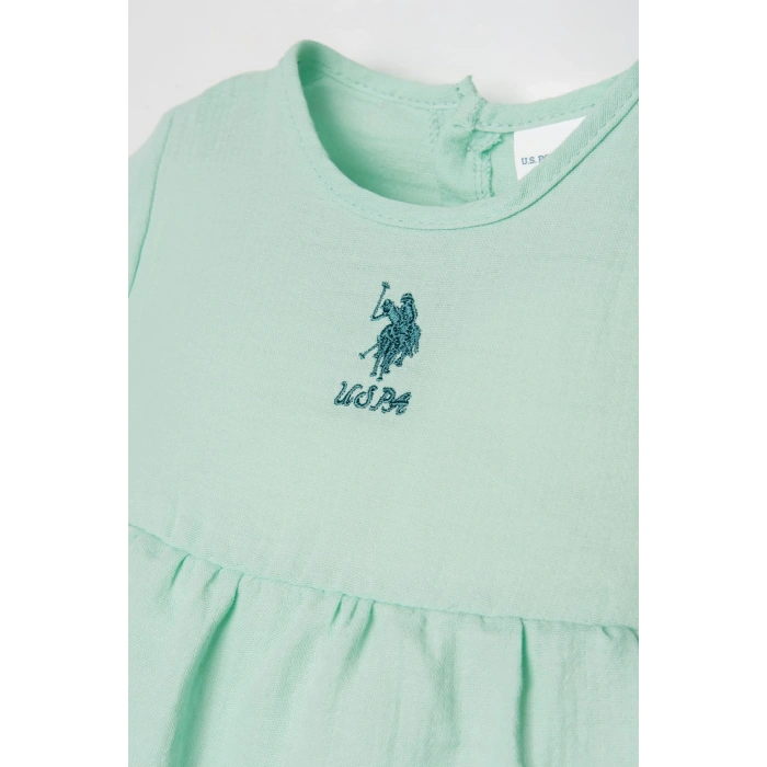 U.S POLO ASSN. KIZ BEBEK MÜSLİN ELBİSE - NİL