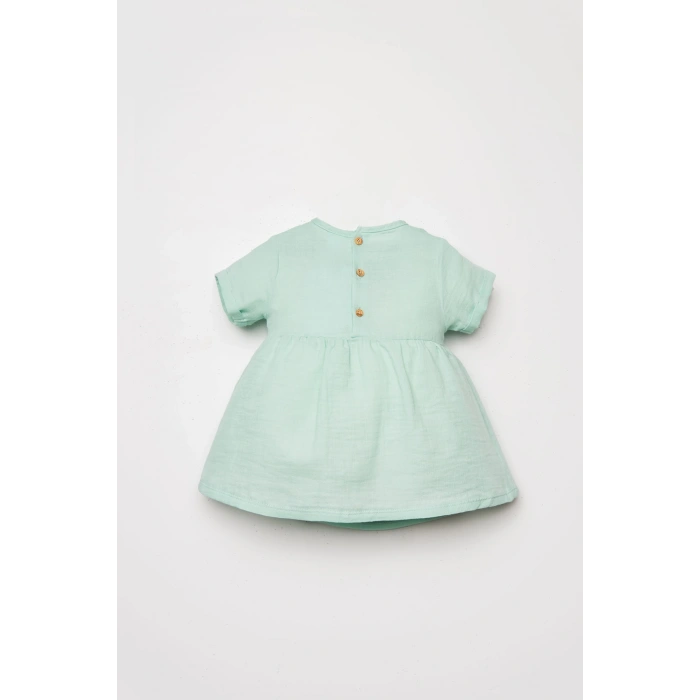 U.S POLO ASSN. KIZ BEBEK MÜSLİN ELBİSE - NİL