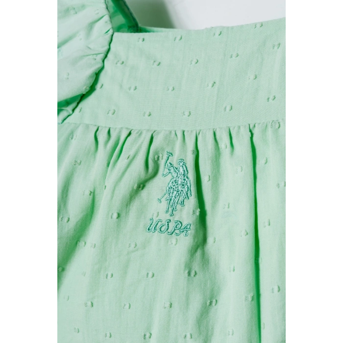 U.S POLO ASSN. KIZ BEBEK BANDANALI DOKUMA TULUM - Yeşil