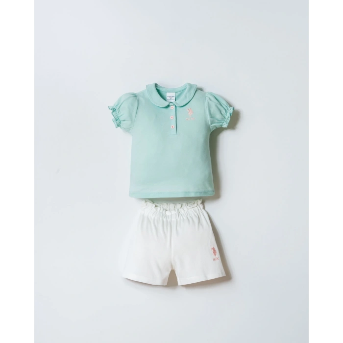 U.S POLO ASSN. KIZ BEBEK PİKE ŞORT T-SHIRT TAKIM - NİL