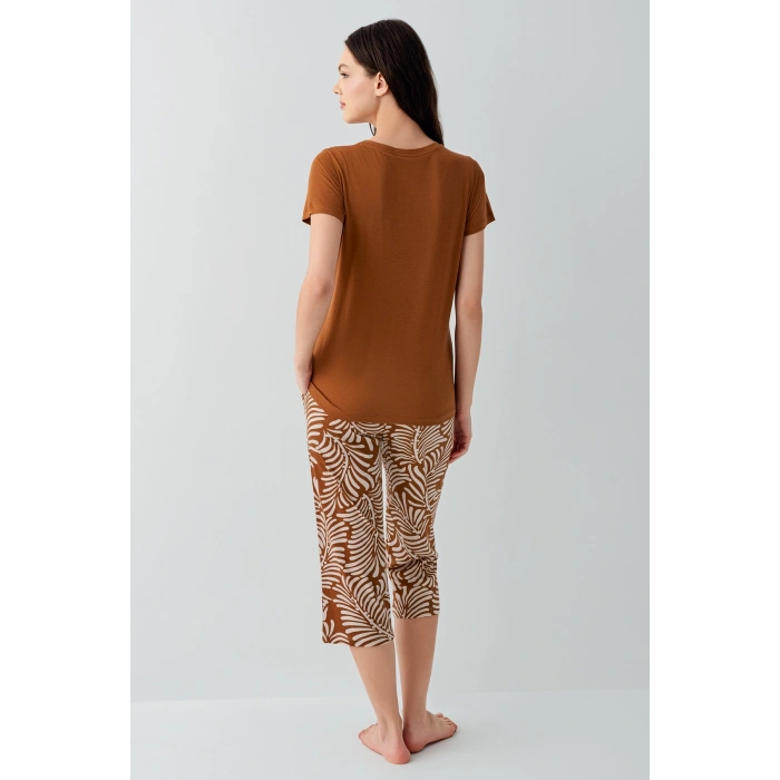 ARNETTA KADIN KAPRİ TAKIM - KAHVE