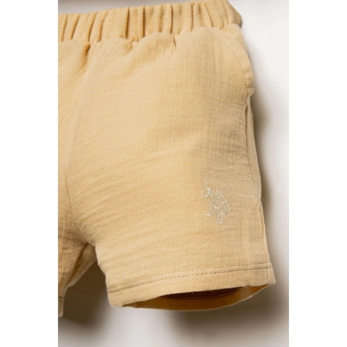 U.S.POLO ASSN. ERKEK BEBEK ŞORT GÖMLEK TAKIM - KUM