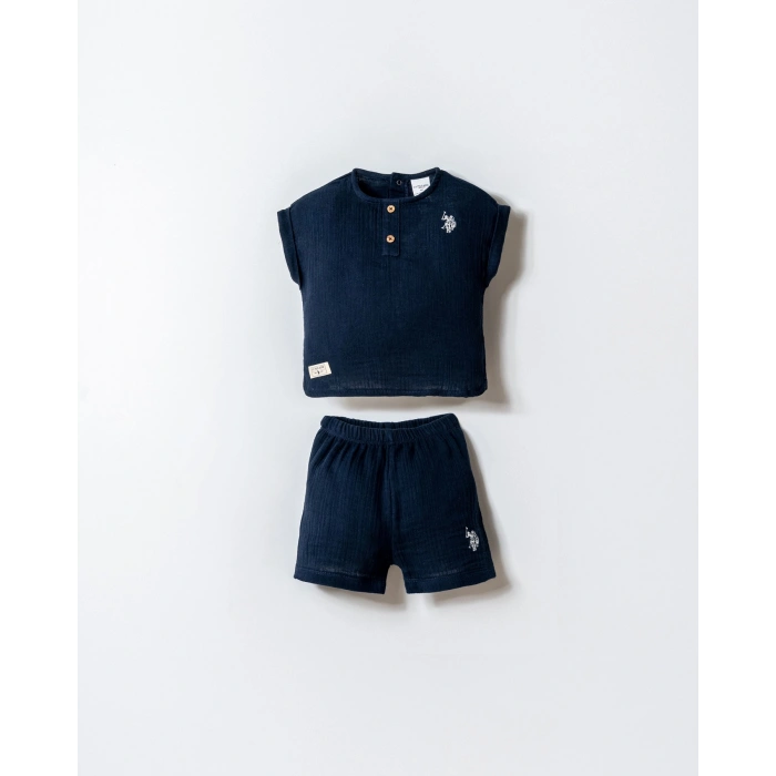 U.S.POLO ASSN. ERKEK BEBEK ŞORT GÖMLEK TAKIM - LACİVERT