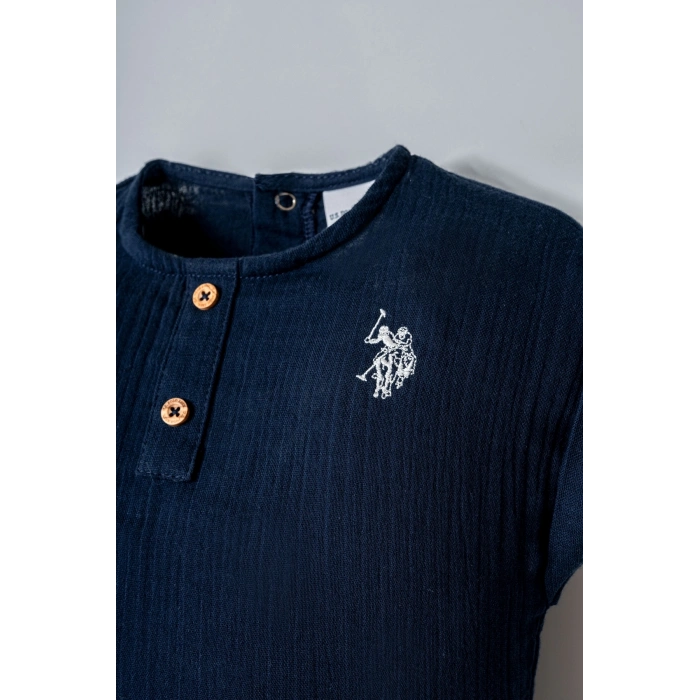 U.S.POLO ASSN. ERKEK BEBEK ŞORT GÖMLEK TAKIM - LACİVERT