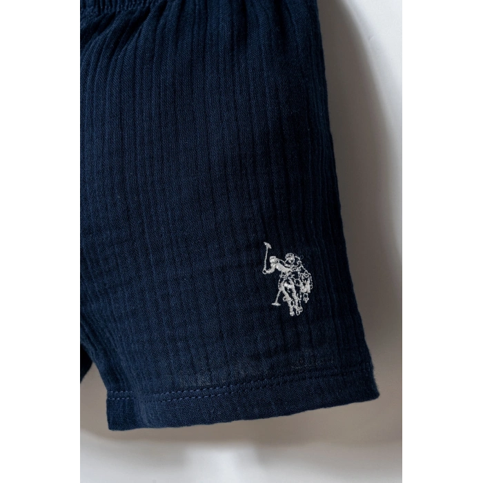 U.S.POLO ASSN. ERKEK BEBEK ŞORT GÖMLEK TAKIM - LACİVERT