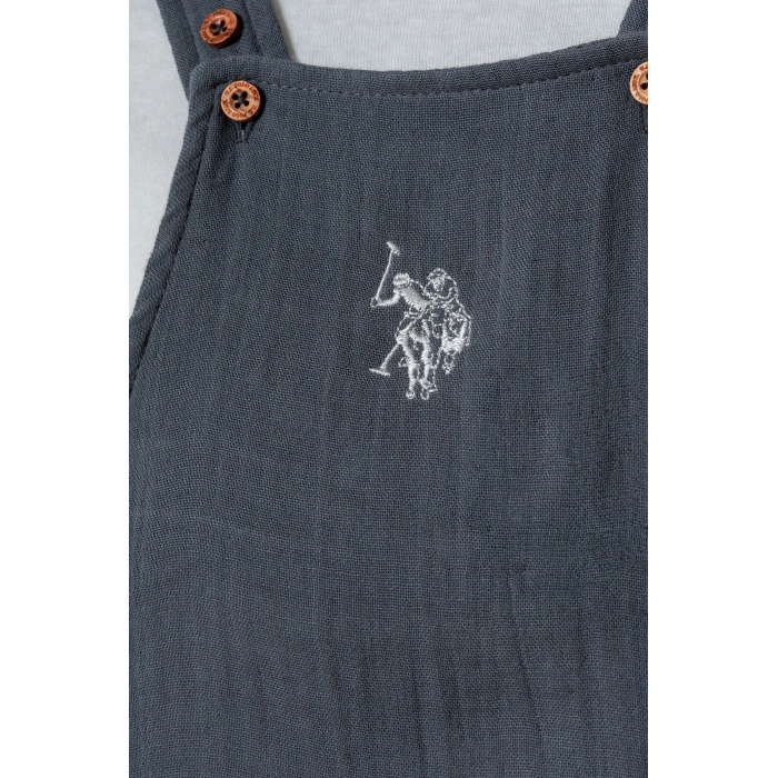 U.S.POLO ASSN. ERKEK BEBEK SALOPET 2 Lİ TAKIM - KOYU GRİ