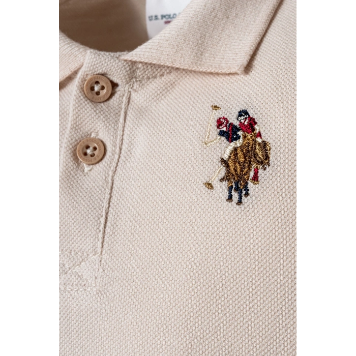 U.S.POLO ASSN. ERKEK BEBEK ŞORT T-SHIRT TAKIM - BEJ
