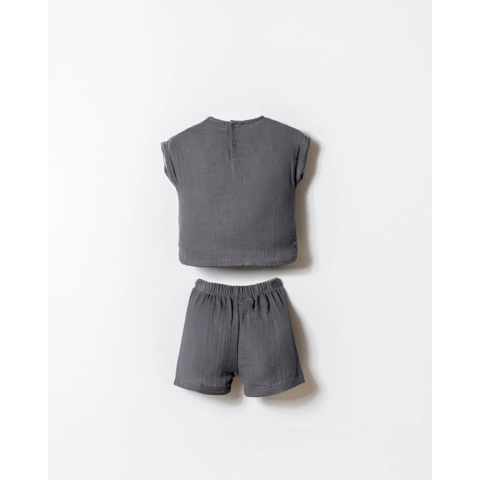 U.S.POLO ASSN. ERKEK BEBEK ŞORT GÖMLEK TAKIM - K,GRİ