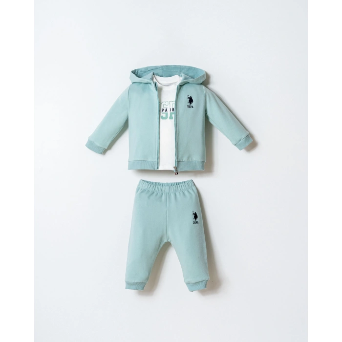 U.S.POLO ASSN. ERKEK BEBEK 3 LÜ TAKIM - SU YEŞİLİ