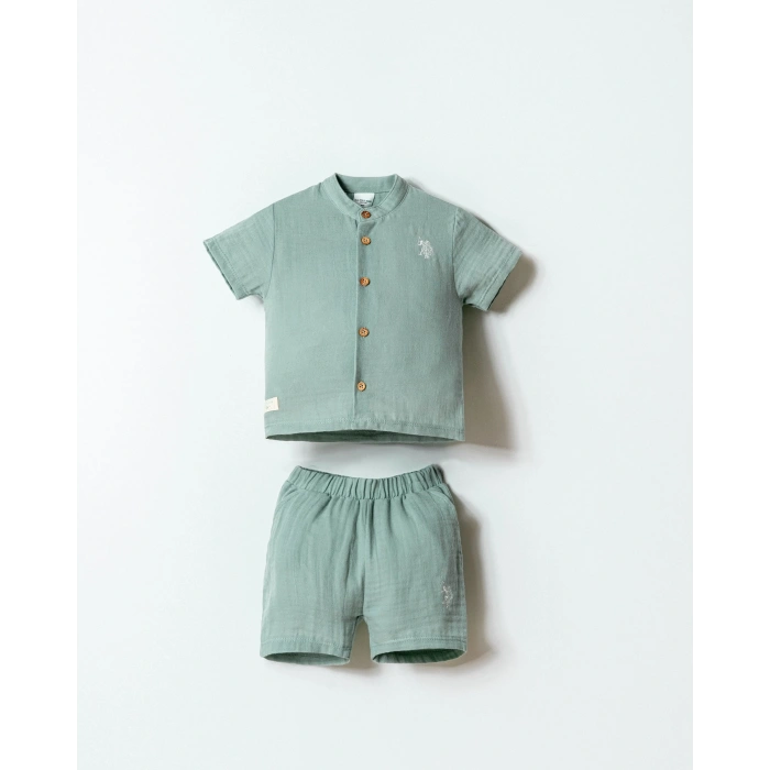 U.S.POLO ASSN. ERKEK BEBEK ŞORT GÖMLEK TAKIM - MİNT