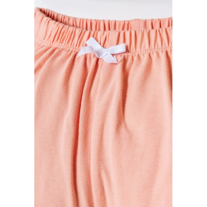 U.S POLO ASSN. KIZ BEBEK ŞORT T-SHIRT TAKIM - BEYAZ-PUDRA