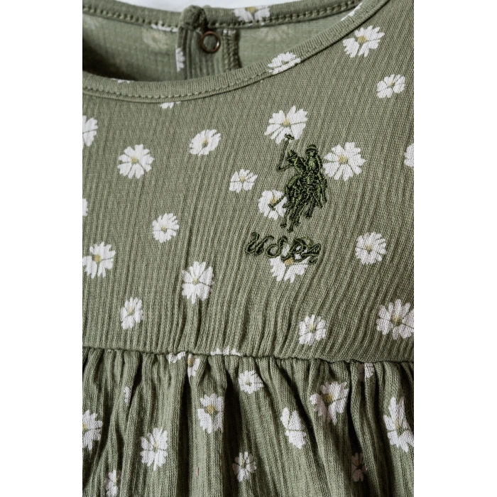 U.S POLO ASSN. KIZ BEBEK ELBİSE - Yeşil