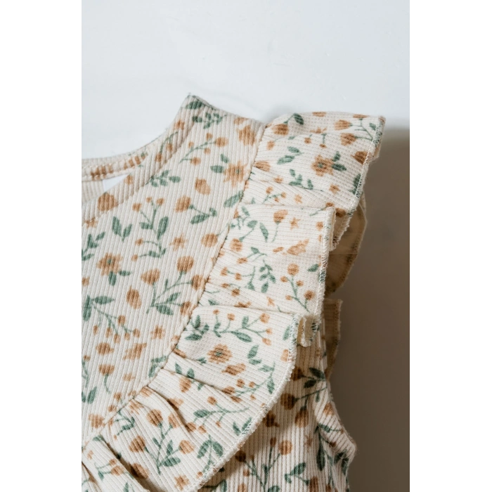 U.S POLO ASSN. KIZ BEBEK ELBİSE - EKRU