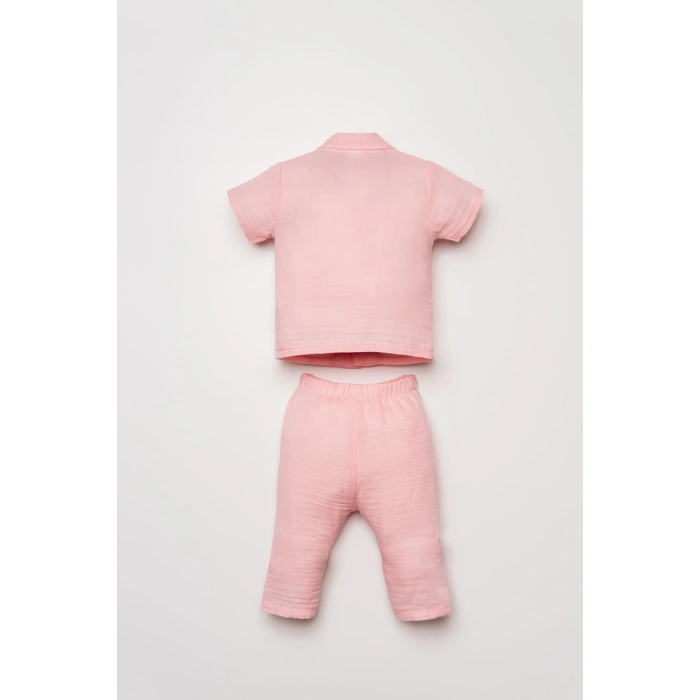 U.S POLO ASSN. KIZ BEBEK GÖMLEK PİJAMA TAKIM - SOMON