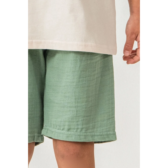 ERKEK ÇOCUK BERMUDA TAKIM - BEJ